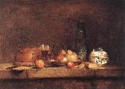 jean-Baptiste-Simeon Chardin Still-Life with Jar of Olives USA oil painting artist